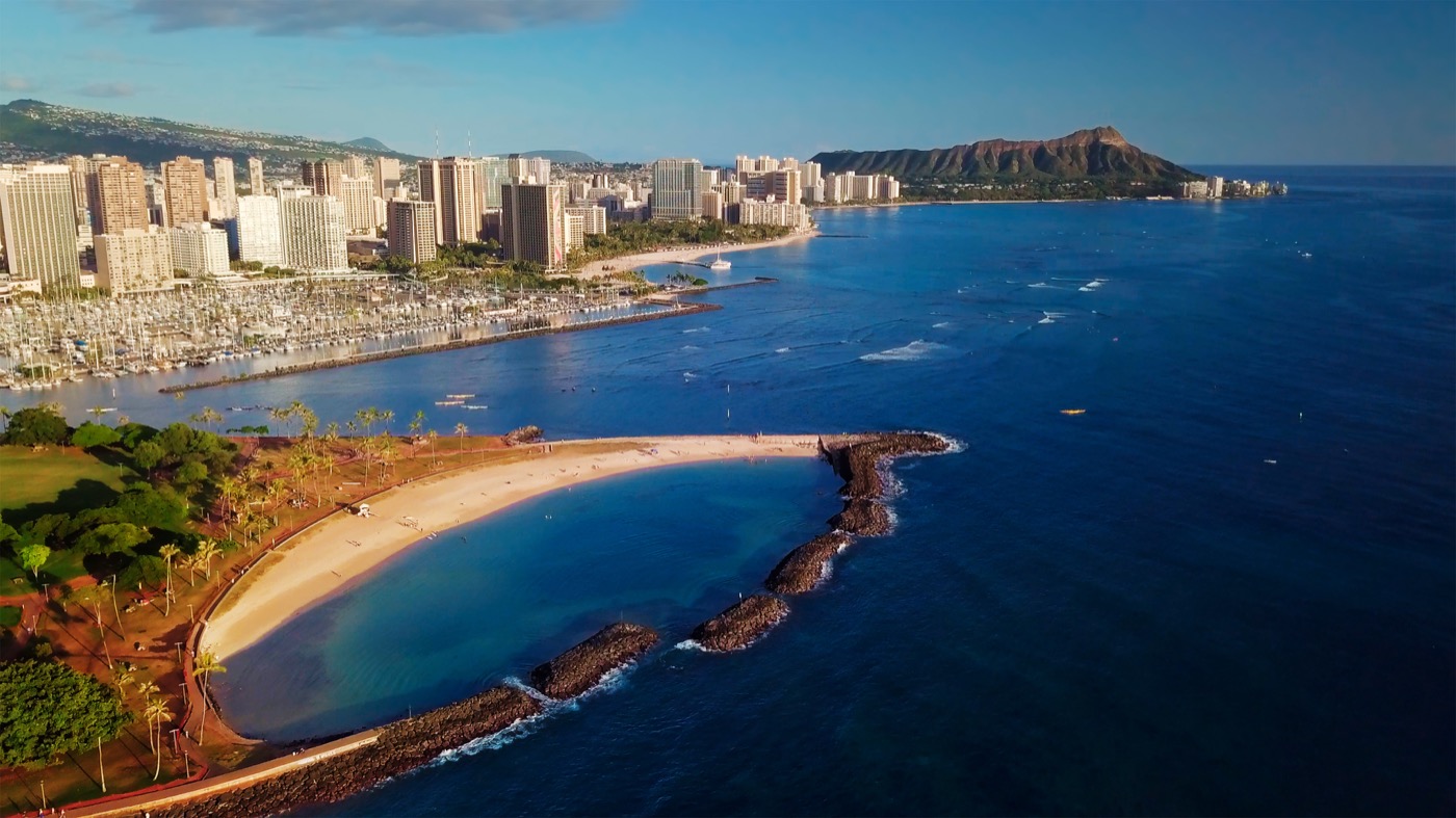 City of Honolulu aerial view